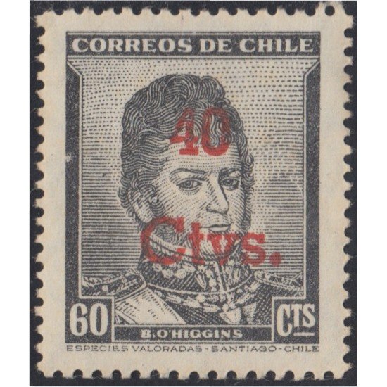 Chile 231 1952 Timbres postales de 1948 B.O.Higgins MH Chile 231 1952 Timbres postales de 1948 B.O.Higgins MH