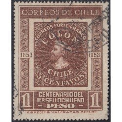 Chile 240 1953 Centenario del 1º sello chileno usado