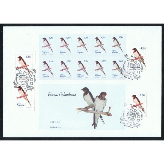 España 4217 2006 con matasellos 50 Años Tema Europa Golondrina fauna