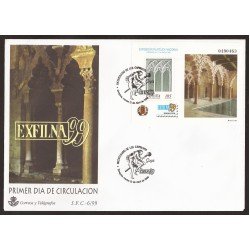 España 3625 1999 matasello y Sobre Primer Día HB Exfilna Zaragoza España 3625 1999 matasello y Sobre Primer Día HB Exfilna Zaragoza