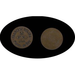 Francesc Rovira F.X. 2 pesetas Molins de Rey Francesc Rovira F.X. 2 pesetas Molins de Rey