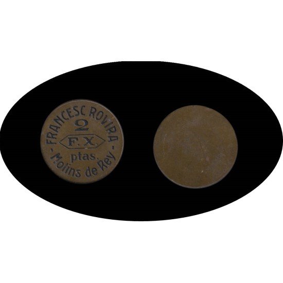 Francesc Rovira  F.X. 2 pesetas Molins de Rey 