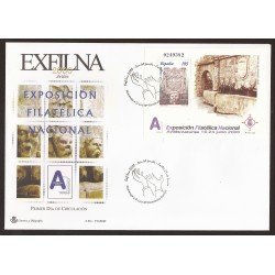 España 3716 2000 matasello y Sobre Primer Día Exfilna Avilés