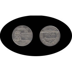 Consejo de Santander Palencia y Burgos 1937 1 peseta