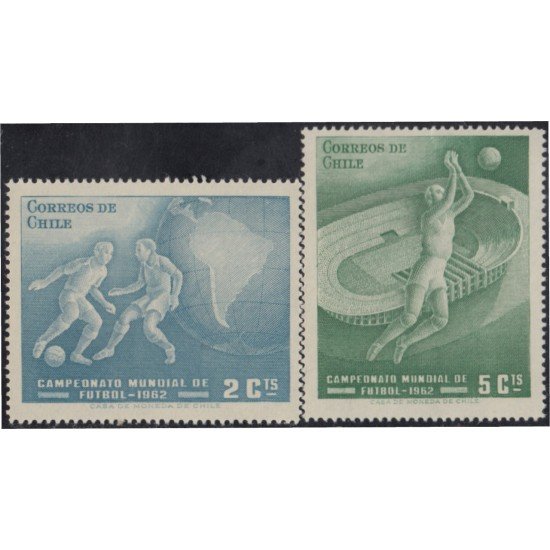 Chile 295/96 1962 Copa del Mundo de fútbol MNH Chile 295/96 1962 Copa del Mundo de fútbol MNH