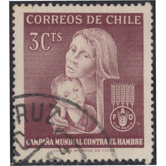 Chile 299 1963 Campaña mundial contra el hambre Cruz Roja usado