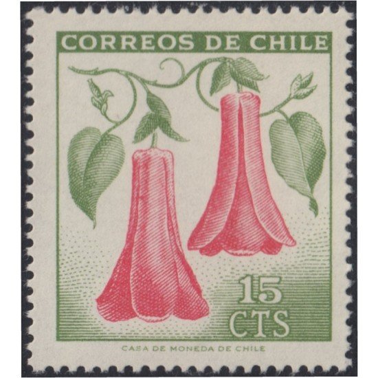 Chile 310 1965 Serie Antigua Flor Nacional MNH