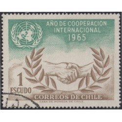 Chile 316 1966 Año de la cooperación Internacional usado Chile 316 1966 Año de la cooperación Internacional usado