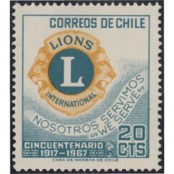 Chile 320 1967 50 Años de Lions International MNH