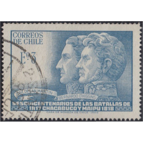 Chile 324 1968 150 Años de las batallas de Chacabuco y Maipú usado
