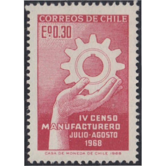 Chile 328 1968 IV Censo Manufacturado MNH