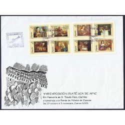 España 3925-3932C 2002 Carnet matasello y Sobre Salamanca 2002 España 3925-3932C 2002 Carnet matasello y Sobre Salamanca 2002