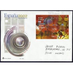 España 3946 2002 HB Sobre Primer Día circulado Expo Mundial Salamanca