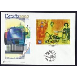 España 3945 2002 HB Sobre Primer Día matasello Expo Mundial Filatélica