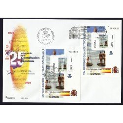 España 4045 2003 2 HB matasello Sobre Primer Día Servicio Filatélico XXV Aniv. de la Constitución