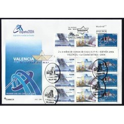 España 4092-4093 2004 Sobre Primer Día Exposición Mundial Valencia España 4092-4093 2004 Sobre Primer Día Exposición Mundial Valencia
