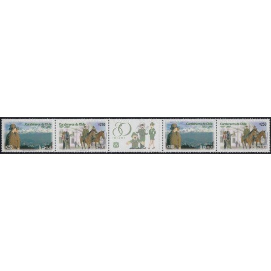 Chile 1735a/36a 2007 80 Años del Cuerpo de Policías de Chile MNH Chile 1735a/36a 2007 80 Años del Cuerpo de Policías de Chile MNH