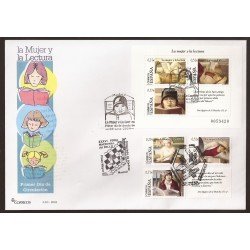 España 4060-4061 2004 matasello Sobre Primer Día La mujer y la lectura