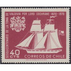 Chile 343 1970 Toma de Valdivia Barco Boat MNH