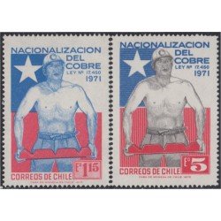 Chile 380/81 1972 Nacionalización del cobre MNH Chile 380/81 1972 Nacionalización del cobre MNH