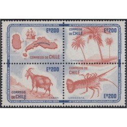 Chile 429/32 1974 Archipiélago Juan Fernández fauna MNH