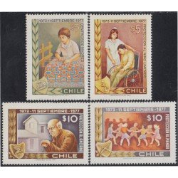 Chile 489/92 1977 4º Aniversario del régimen militar MNH