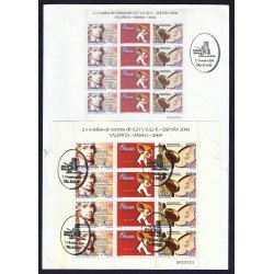 España 4085-4086 MP 82 con matasello Exfilna Valladolid Música 2004