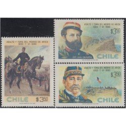 Chile 540/42 1980 Centenario de la batalla de Morro de Arica MNH Chile 540/42 1980 Centenario de la batalla de Morro de Arica MNH