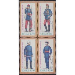 Chile 553/56 1980 Uniformes militares MNH