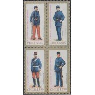 Chile 580/83 1981 Uniformes militares MNH