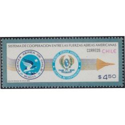 Chile 595 1982 Sistema e cooperación entre fuerzas aéreas americanas MNH