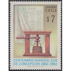 Chile 608 1982 Centenario del diario El Sur de Concepción MNH