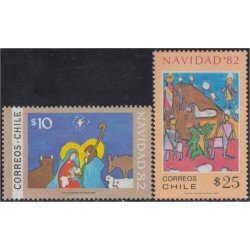 Chile 610/11 1982 Navidad Christmas MNH