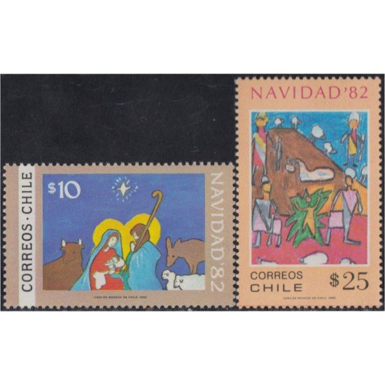 Chile 610/11 1982 Navidad Christmas MNH