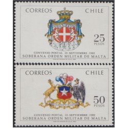 Chile 616/17 1983 Soberana Orden de Malta MNH