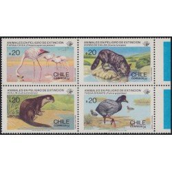 Chile 702/05 1985 Animales en peligro de extinción Fauna MNH