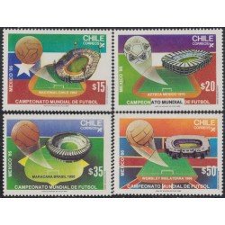 Chile 730/33 1986 Campeonatos mundiales de fútbol MNH