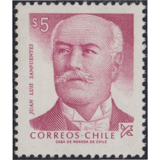 Chile 763 1986 Juan Luis Sanfuentes Ex presidente MNH Chile 763 1986 Juan Luis Sanfuentes Ex presidente MNH