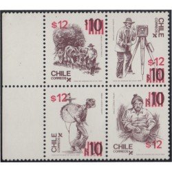 Chile 768/71 1986 Artesanos y personajes típicos MNH Chile 768/71 1986 Artesanos y personajes típicos MNH