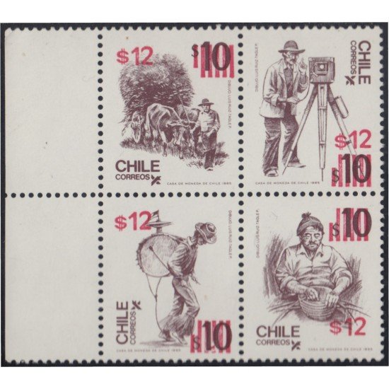 Chile 768/71 1986 Artesanos y personajes típicos MNH