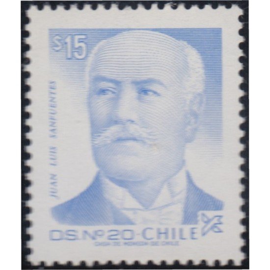 Chile 776 1987 Juan Luis Sanfuentes Ex presidente MNH Chile 776 1987 Juan Luis Sanfuentes Ex presidente MNH