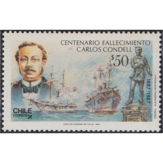 Chile 823 1987 Carlos Condell MNH
