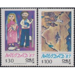 Chile 824/25 1987 Navidad Christma MNH