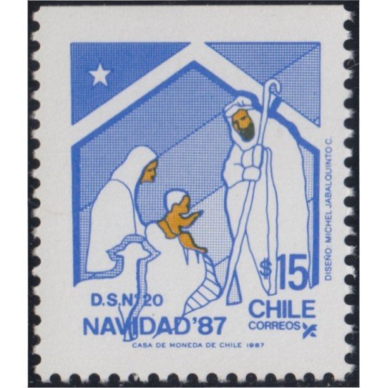 Chile 827a 1987 Navidad Christma MNH Chile 827a 1987 Navidad Christma MNH