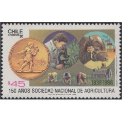 Chile 843 1988 150 Años Sociedad Nacional de Agricultura MNH