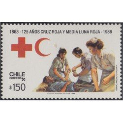 Chile 844 1988 125 Años de Cruz Roja MNH
