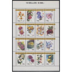 Chile 852/67 1988  Hojita Flores de Chile Flowers MNH