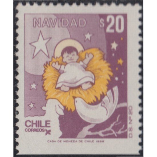 Chile 880a 1988 Navidad Christmas MNH Chile 880a 1988 Navidad Christmas MNH