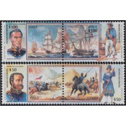 Chile 881/84 1989 Roberto Simpson Manuel Bulnes MNH