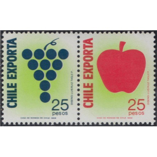 Chile 894/95 1989 Chile exporta MNH Chile 894/95 1989 Chile exporta MNH